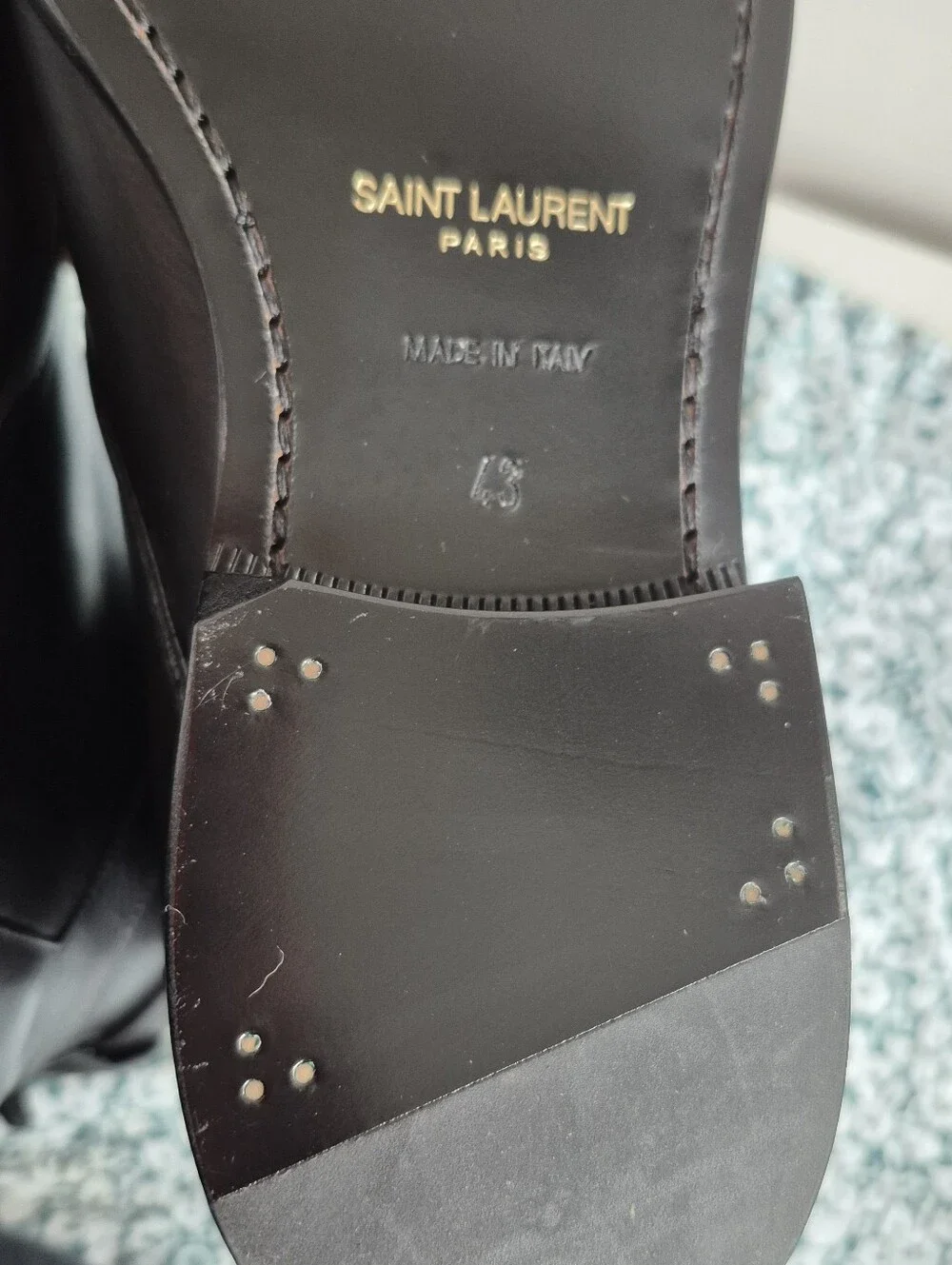NEW! SAINT LAURENT Leather Boots / US Size 10